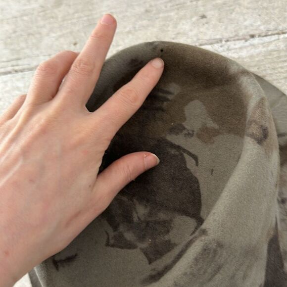 Vintage H Bar C Rare Wool Felt Camo Packable Fedora - Picture 6 of 9